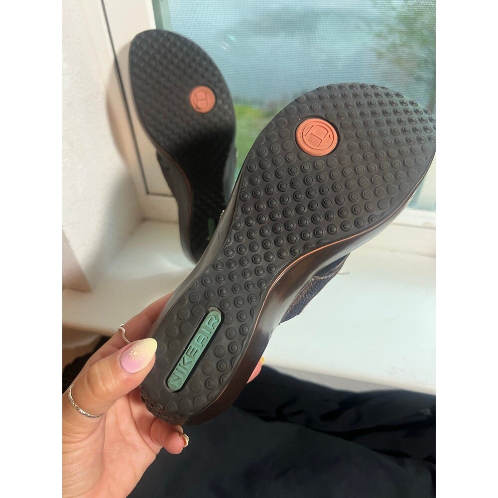 Cole Haan Nike Air Metallic Wedge Sandals in Tan & Brown Women’s Size 7.5 - Picture 9 of 10